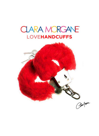 Menottes en métal et fausse fourrure rouge Clara Morgane - CM19164